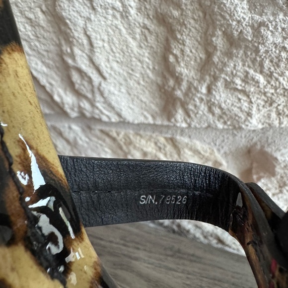 Tory Burch Patent Leather Leopard Print Sandal (7) - Picture 7 of 10